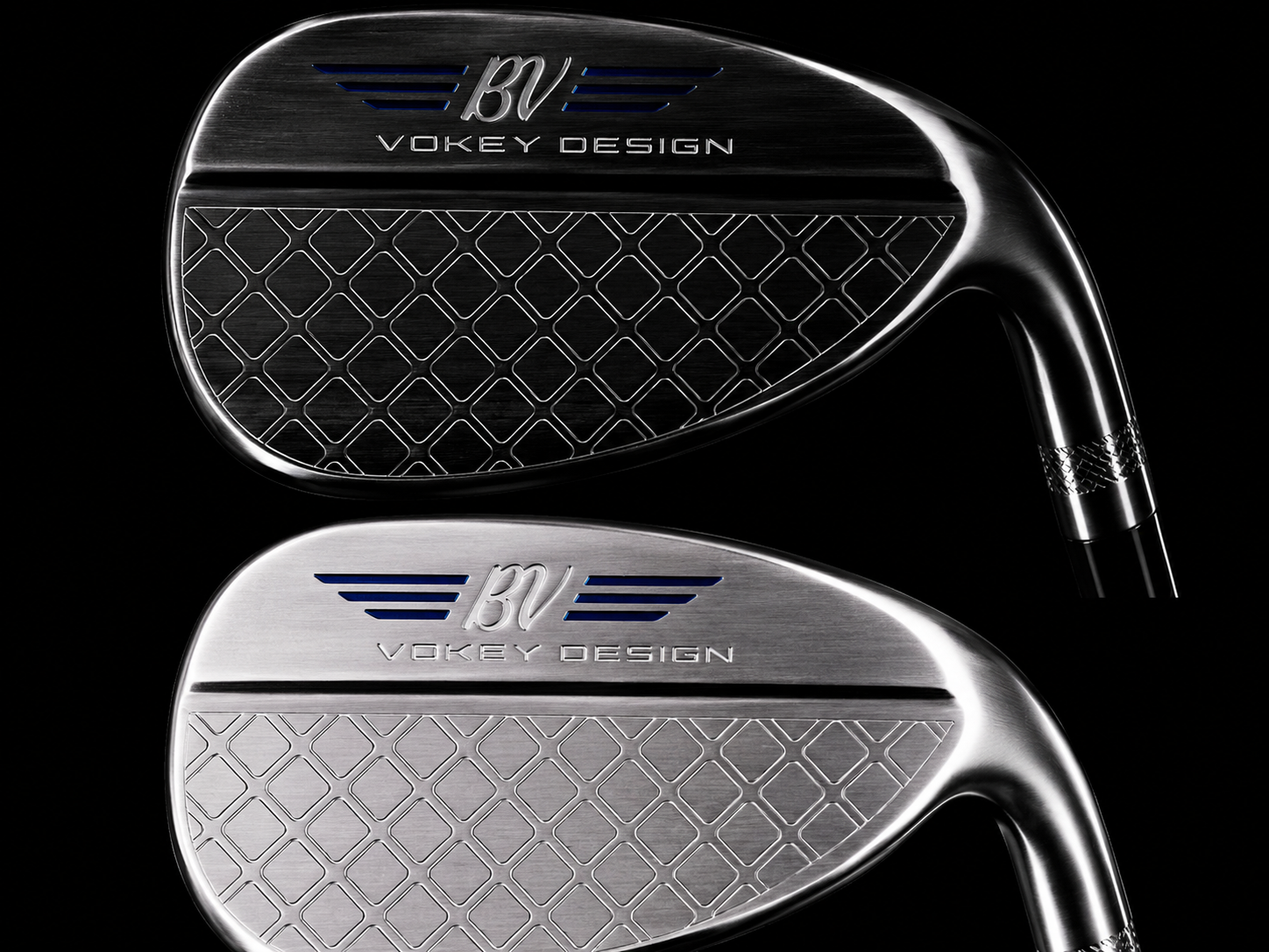 Diamond Lattice engraving on a forged golf wedge