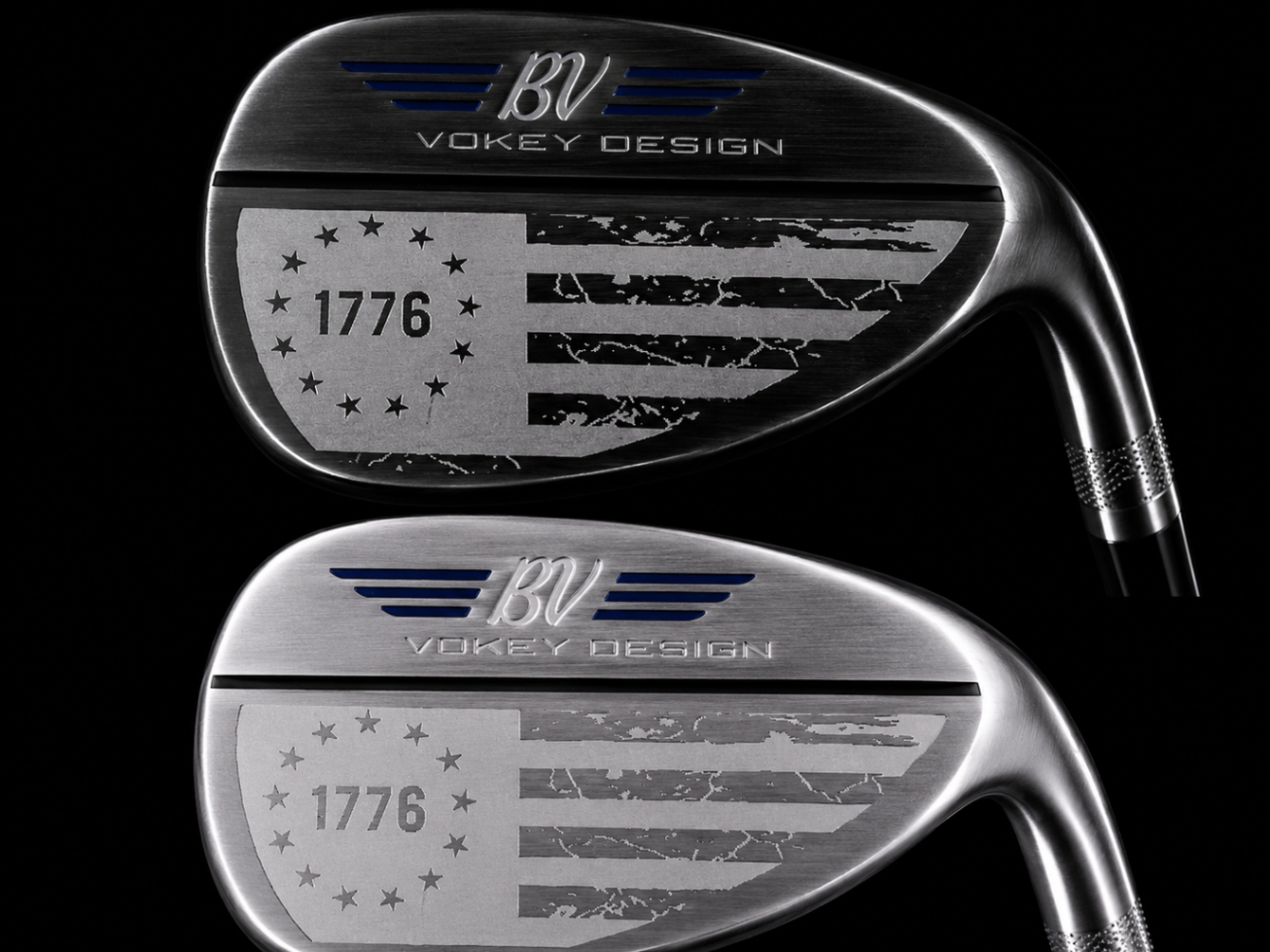 Betsy Ross engraving pattern on a golf wedge